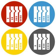 Flowchart icon on circle buttons - Circle Series N11