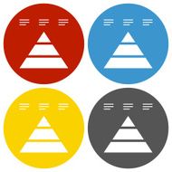 Pyramid icon on circle buttons - Circle Series N12