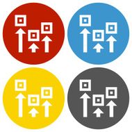 Logistics icon on circle buttons - Circle Series N11