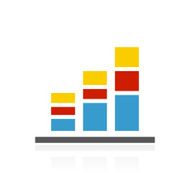 Bar Graph icon on a white background - Color Series N20
