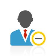 Businessman icon on a white background - Color Series N19