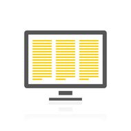 Computer Monitor icon on a white background - Color Series N2