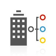Office Building icon on a white background - Color Series N2