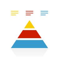 Pyramid icon on a white background - Color Series N12
