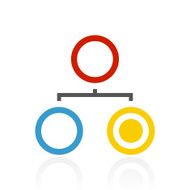 Organization Chart icon on a white background - Color Series N4