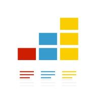 Bar Graph icon on a white background - Color Series N22
