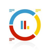 Donut Chart icon on a white background - Color Series N5
