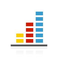 Bar Graph icon on a white background - Color Series N23