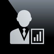 Businessman icon on a black background - Core Series N18