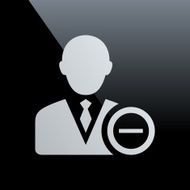 Businessman icon on a black background - Core Series N19