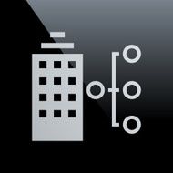 Office Building icon on a black background - Core Series N2