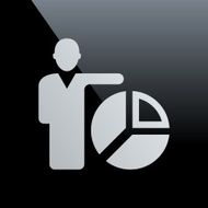 Businessman icon on a black background - Core Series N20