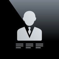 Businessman icon on a black background - Core Series N21