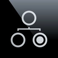 Organization Chart icon on a black background - Core Series N5