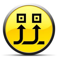 Conveyor icon on a round button - Curve Series N2