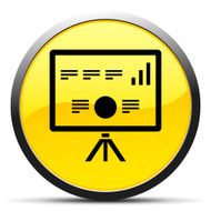 Projection Screen icon on a round button - Curve Series N5