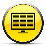 Computer Monitor icon on a round button - Curve Series N2