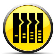 Flowchart icon on a round button - Curve Series N11