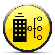 Office Building icon on a round button - Curve Series N2