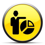 Businessman icon on a round button - Curve Series N20