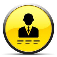 Businessman icon on a round button - Curve Series N21