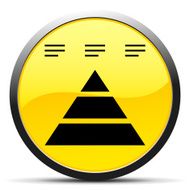 Pyramid icon on a round button - Curve Series N12