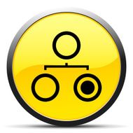 Organization Chart icon on a round button - Curve Series N5