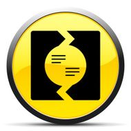Chevron Chart icon on a round button - Curve Series N12