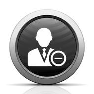 Businessman icon on a round button - Elect Series N19