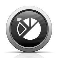 Pie Chart icon on a round button - Elect Series N7