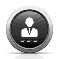 Businessman icon on a round button - Elect Series N21