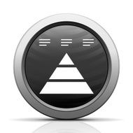 Pyramid icon on a round button - Elect Series N12