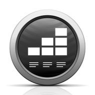 Bar Graph icon on a round button - Elect Series N21