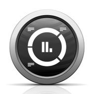 Donut Chart icon on a round button - Elect Series N5