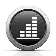 Bar Graph icon on a round button - Elect Series N22