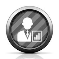 Businessman icon on a round button - Elite Series N18