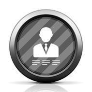 Businessman icon on a round button - Elite Series N21