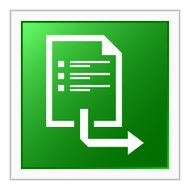 Document icon on a square button - Flat Series N7