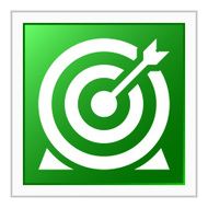 Target icon on a square button - Flat Series N7