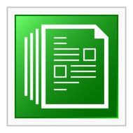 Document icon on a square button - Flat Series N8