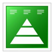 Pyramid icon on a square button - Flat Series N12