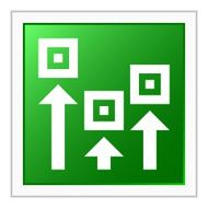 Logistics icon on a square button - Flat Series N11