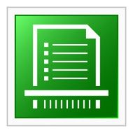 Document icon on a square button - Flat Series N9