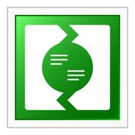 Chevron Chart icon on a square button - Flat Series N12