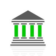 Bank icon on a white background - Fresh Series N9