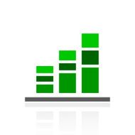 Bar Graph icon on a white background - Fresh Series N19