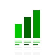 Bar Graph icon on a white background - Fresh Series N20