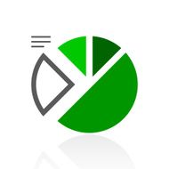 Pie Chart icon on a white background - Fresh Series N7