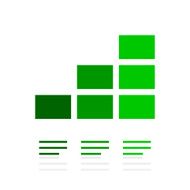 Bar Graph icon on a white background - Fresh Series N21