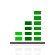 Bar Graph icon on a white background - Fresh Series N22